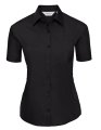 Dames blouse korte mouw Poplin Russell R-935F-0 Black
